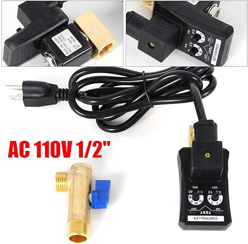 Miniatura 2 de CA auto programada electrónica 110V 1/2" de la válvula de drenaje del tanque de gas del compresor de aire de 2 vías