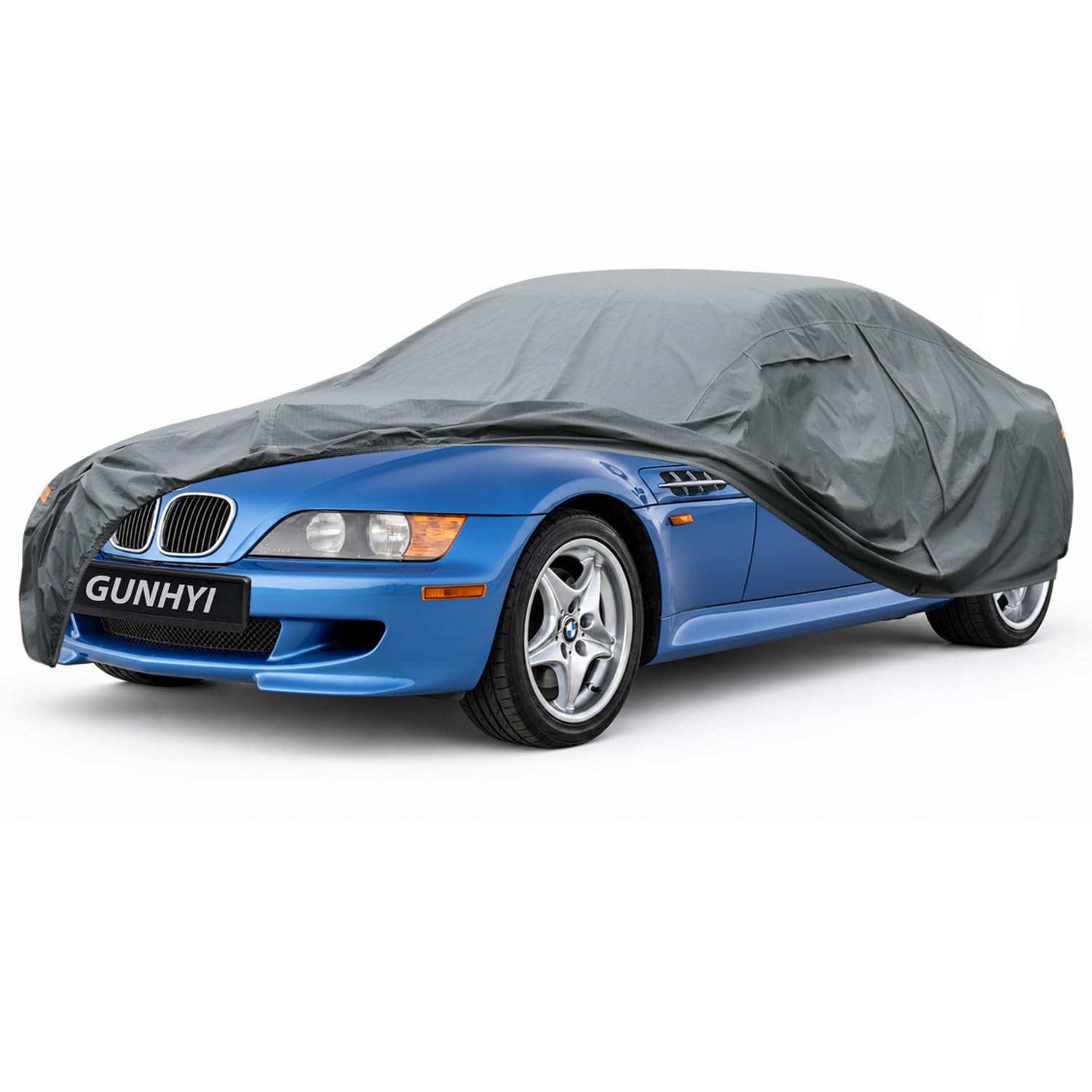GUNHYI Premium Car Cover Custom Fit BMW Z3, 16 Layers Heavy Duty Car Cover Waterproof All Weather with Zipper Door for Sun Rain Snow Dust Uv Protection