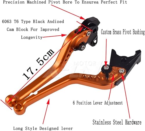 Miniatura 4 de Palancas de embrague de freno corto y largo CNC para motocicleta Ducati Multistrada V4  Multistrada V4S 2021-2022  Diavel 1260  Diavel 1260 S 2019