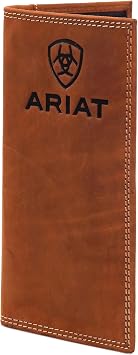 Ariat Rodeo Wallet Emboss Shield & Script Medium Brown, Leather One Size