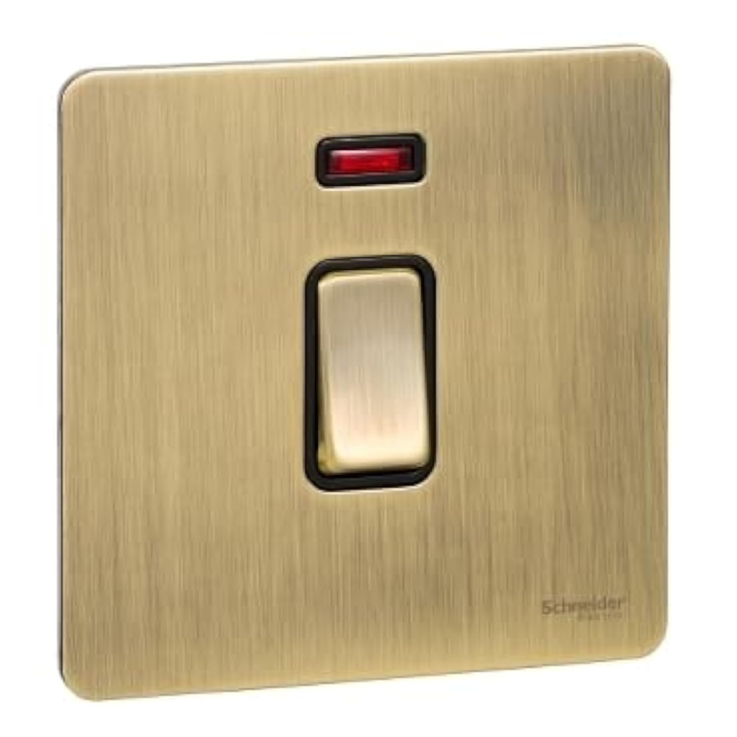 Schneider Electric Ultimate, 1 Gang, Switch, 50 A, Antique Brass, Ultimate Screwless flat plate - 2-pole switch - 2 gangs - antique brass, GU4421BAB