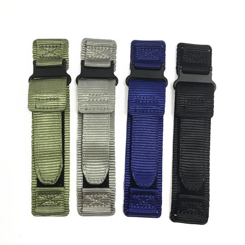 Generico Cinturino Orologio Nylon Traspirante, Sgancio Rapido | Fibbia Universale Da 22 Mm In Acciaio Inossidabile, Lavabile E Resistente (Gray 22mm)