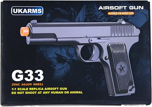 Miniatura 3 de GoldenBall G33 Airsoft Tokarev - Pistola de aire de resorte de metal - Negro - Brazos del Reino Unido, Negro -