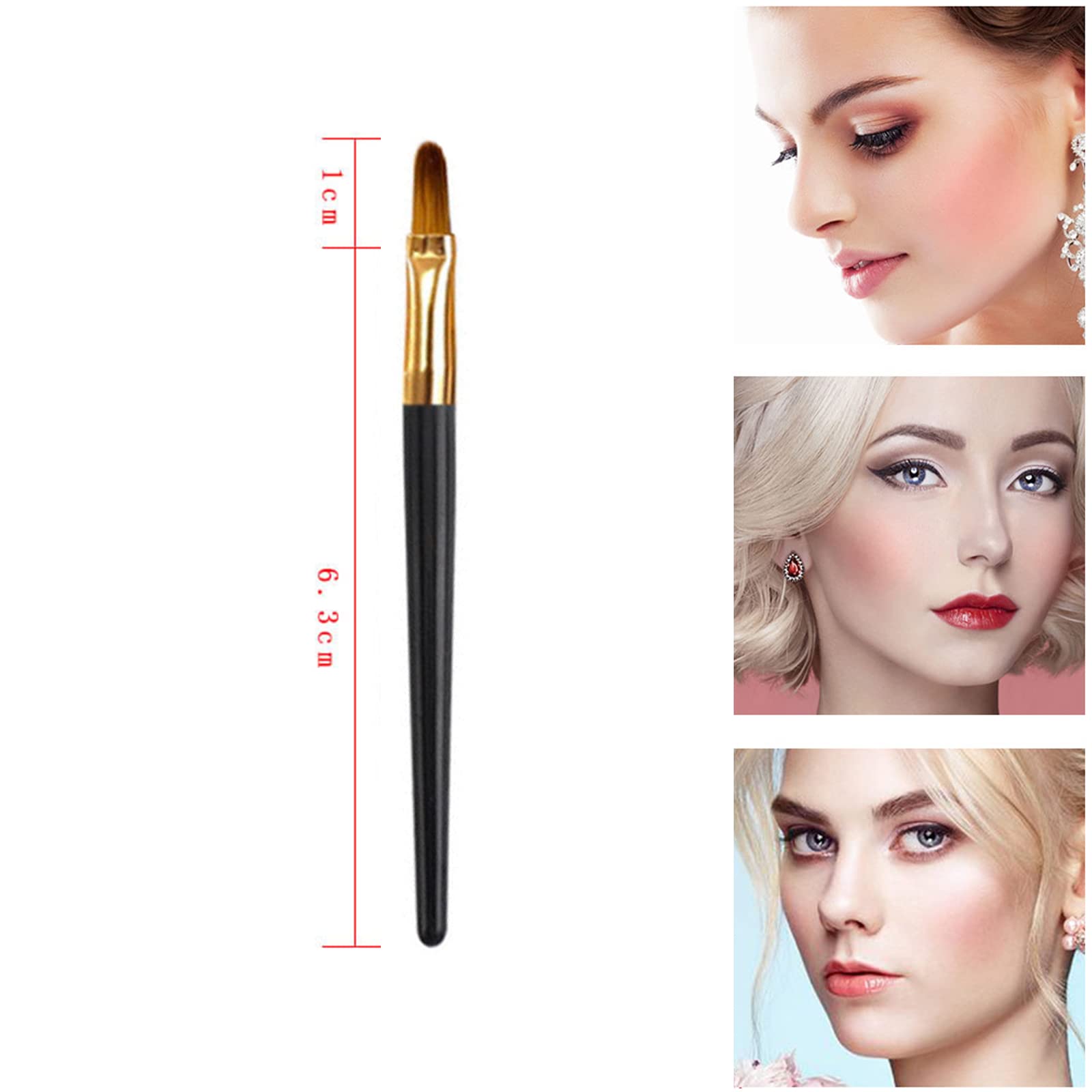RoseFlower doppia testa usa e getta trucco pennello 100pcs, pennello per labbra per trucco monouso portatile, applicatore di pennelli per labbra, applicare uniformemente, Nessun spargimento #5