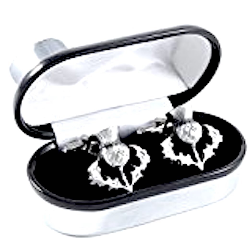 Pewtermill CraftsCeltic Scottish Thistle Cufflinks, Pewter, No_Stone