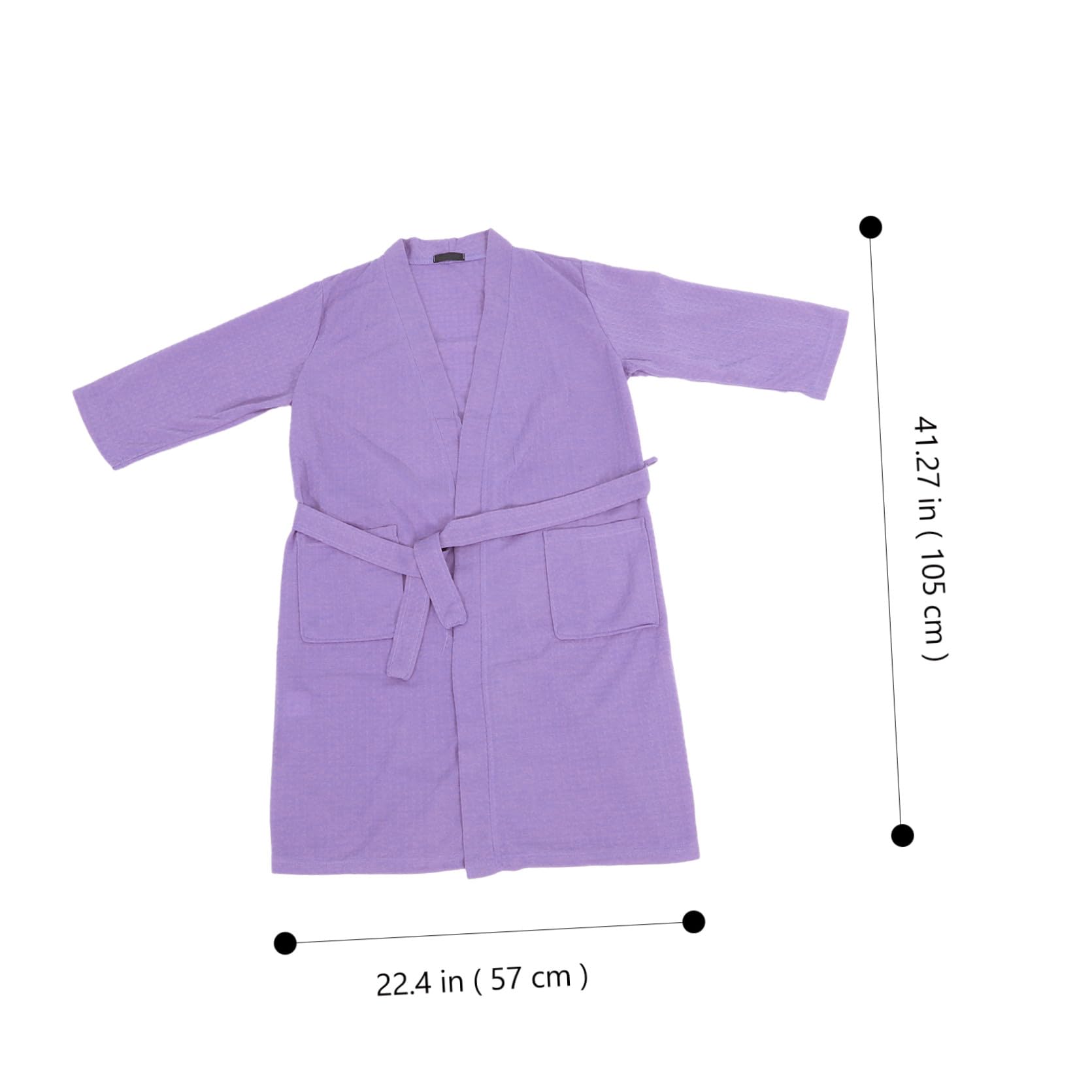 Bademantel Morgenmantel Bademäntel Nachthemd Duschen Spa-Kleid Waffelmantel Nachthemd Nachtwäsche Duschmantel Robe Kleid Langes Gewand Duschmäntel Waffelstoff Blue