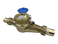 Vista 17 de DAE Medidor de agua caliente sin plomo MJ-75R NTEP, acoplamientos NPT de 3/4", salida de pulso, galón