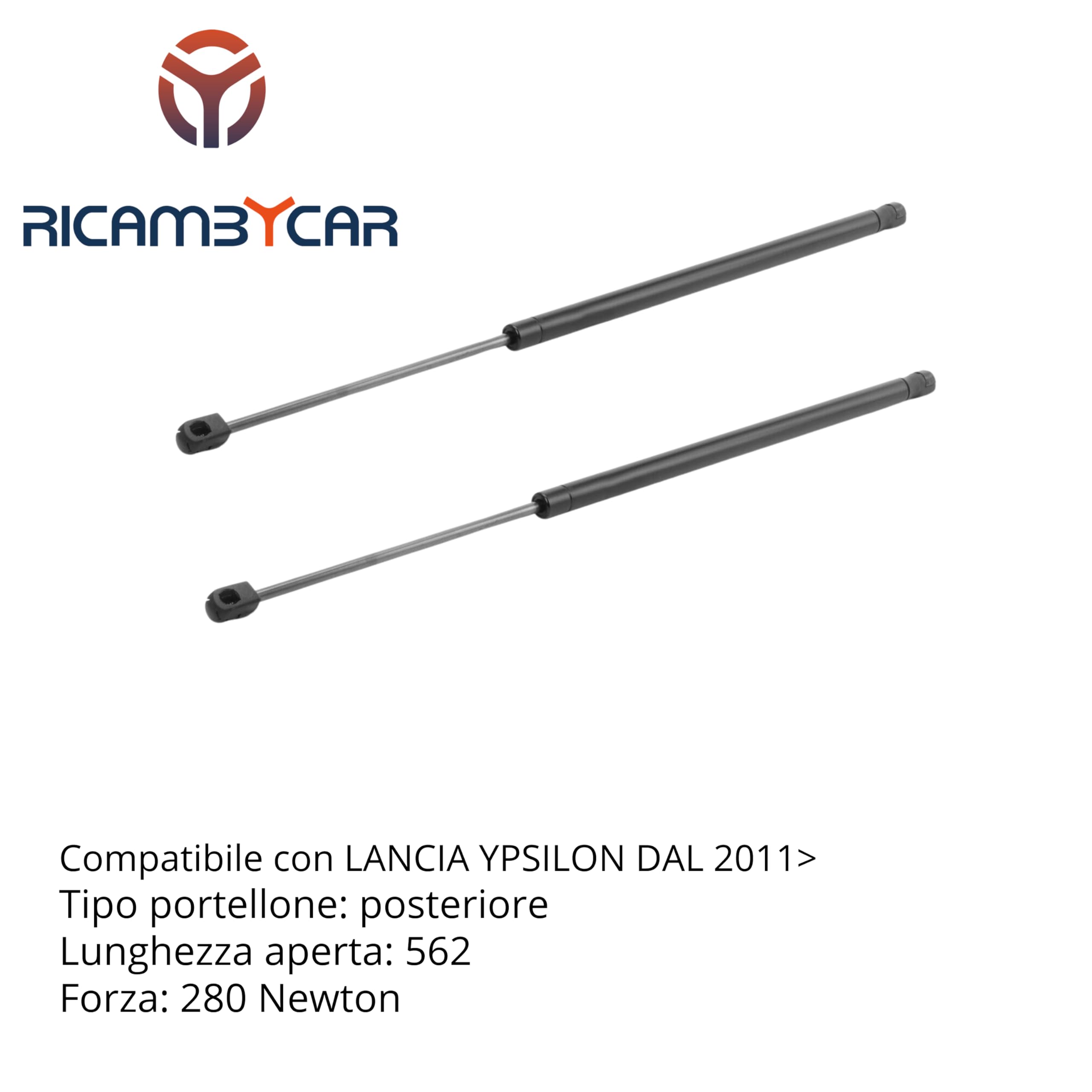 Coppia Molle a Gas Portellone Posteriore Compatibile con Lancia YPSILON 2011 > in poi