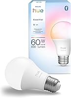 Vista 2 de Philips Hue Essential - Bombilla LED inteligente A19, ambiente blanco y color, base E26, 8.8W, 2200K-6500K, 800 lúmenes, regulable, funciona