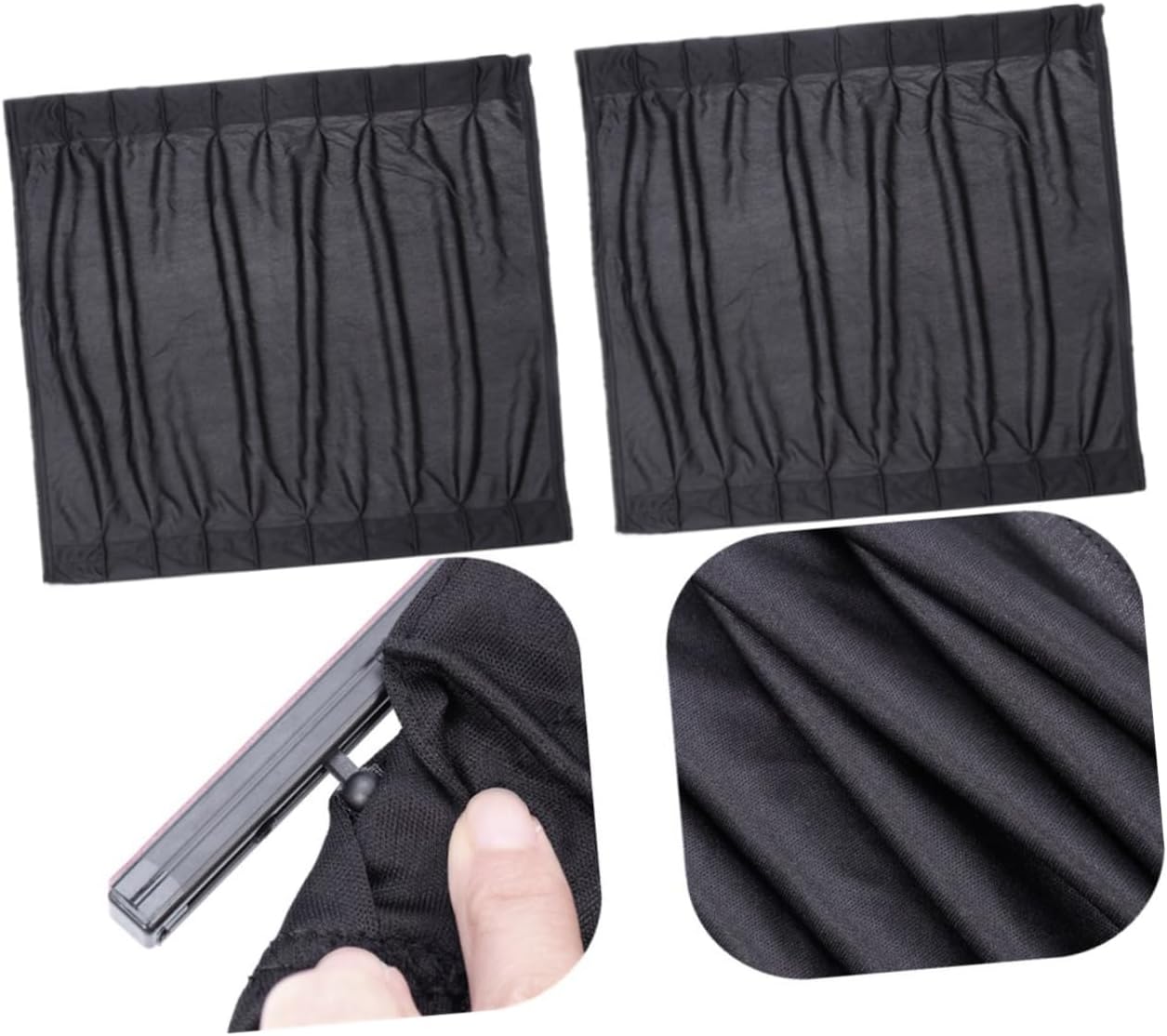 2pcs Car Side Window Sunshade Curtains Uv Protection Car Window Shades