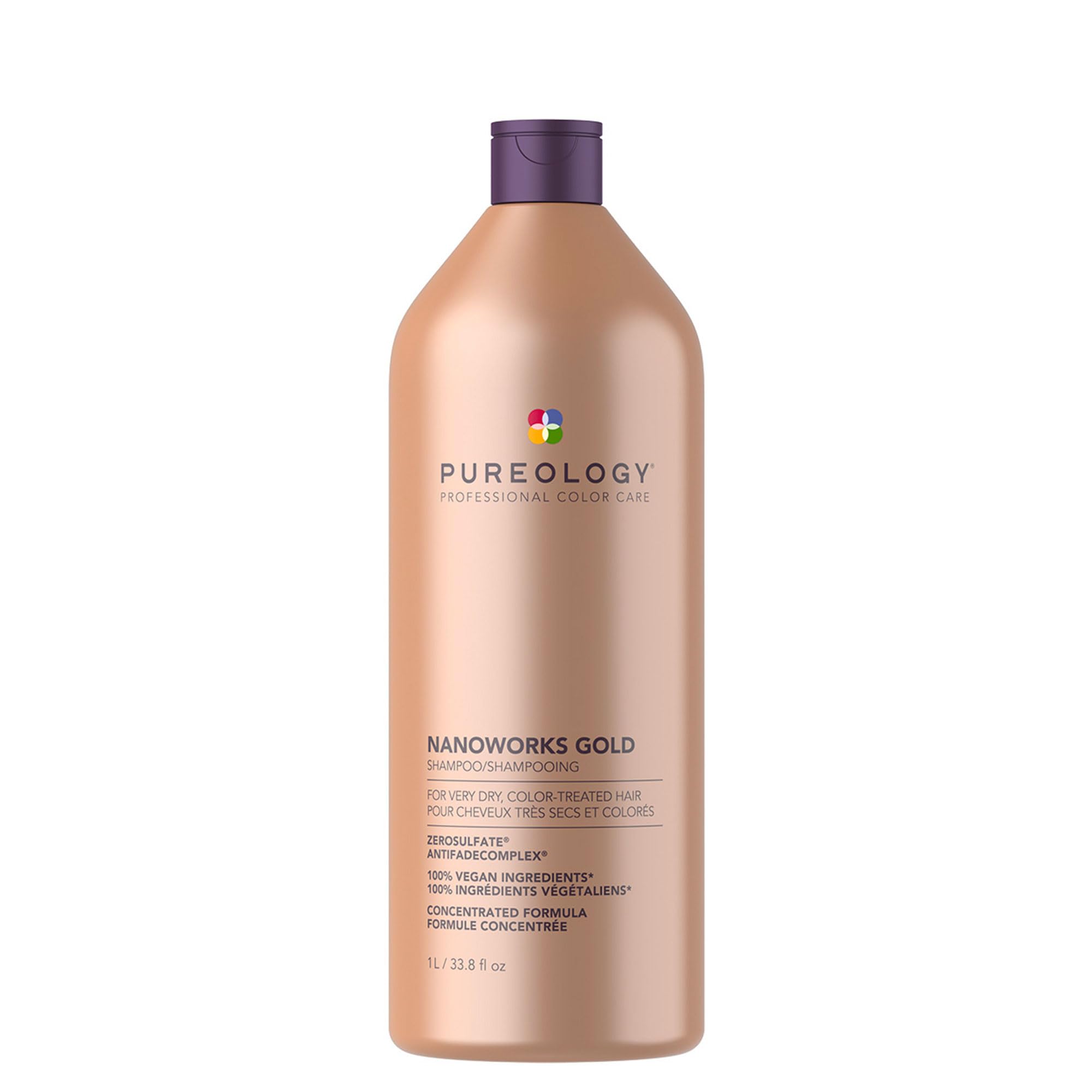PUREOLOGYNanoworks Gold, Shampoo, For Fine, Very Dry, Colour-Treated Hair, Renews Softness And Shine, Vegan Formulas, Sulphate Free, 1000mlCradle to Cradle CertifiedCradle to Cradle CertifiedCradle to Cradle Certified