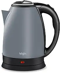 Chaleira Elétrica Inox Elgin - Jarra sem Fio 2 Litros Desligamento Automático Cinza Lunar 220V