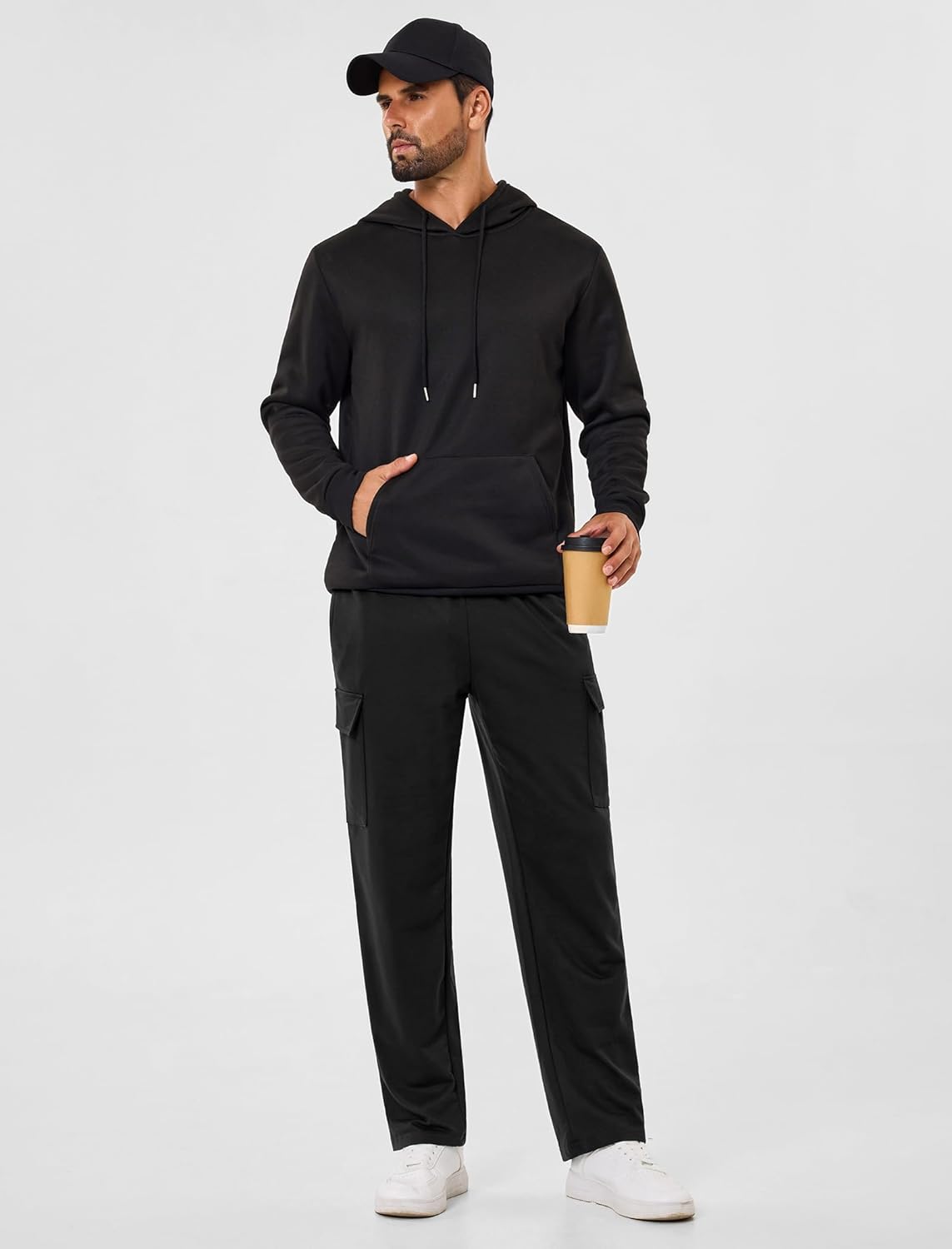 SILKWORLD Sweatpants for Men Zipper Cargo Pockets Joggers Open Bottom Casual Pants for Athletic, Jogging, Running, Workout - Image 7