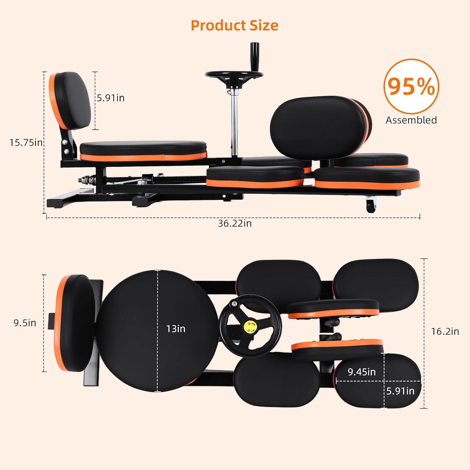 FAHKNS Leg Stretcher,Stretcher Split Machine for Flexibility, 220lb Heavy Duty Steel Frame Stretching Equipment,Leg Stretching Training Machine for Home Gym Split Machine Training Fitness