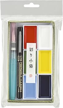 Kohanmama　6本セット Amazon.co.jp: 呉竹 絵具 顔彩耽美 彩り小箱 若葉 顔彩6色 MC23
