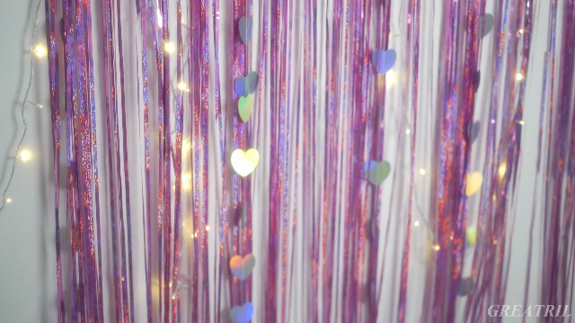 Rideau Métallique Frange Rose 1x2.5m X3 + Nappe Fête - Scintillant Photo Booth, Décoration Anniversaire Mariage