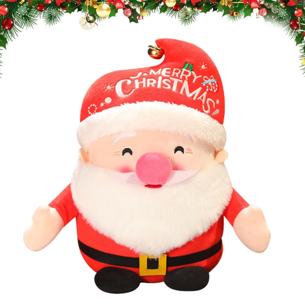 LGQHCE Santa Teddy, Christmas Soft Toy, Christmas Soft Toys for Kids, Santa Pillow, Super Soft Toy Gift for Kids Collection Home Decoration, Christma Party Gifts -25CM