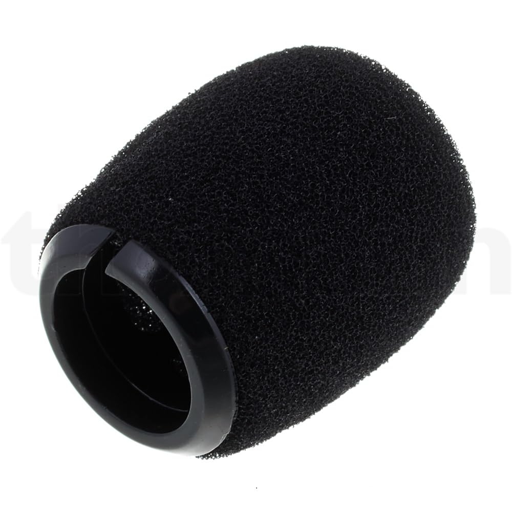 Generic Replacement RK183WS Snap-fit Windscreen Sponge Windshield Cover for Shure MX418DC/MX412DC WB98H CBETA98H / C Gooseneck Instrument Microphone, Black