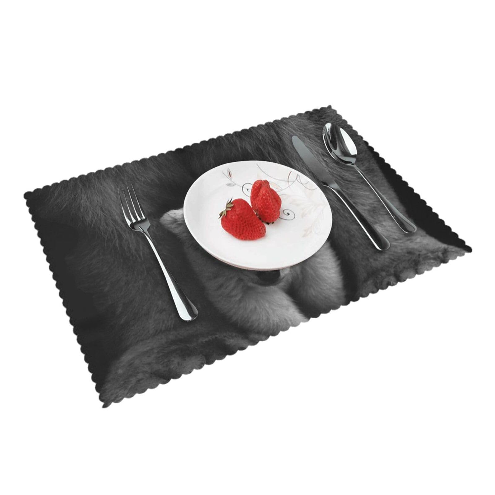 Bnvsadc Polar Bear 4 Pcs Heat Resistant Placemat 45X30 Cm, Printed Non-Slip Place Mats For Kitchen Dining Table Indoor Outdoor