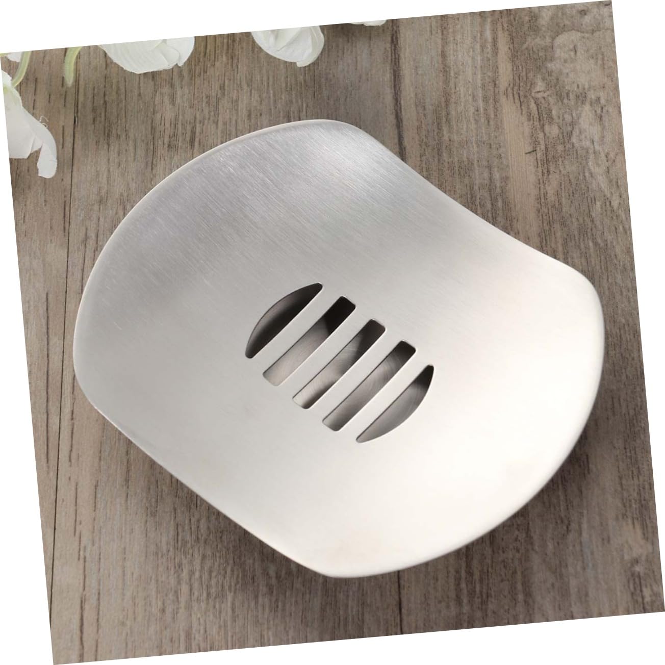 Jabonera De Acero Inoxidable Esmerilado De Doble Capa con Drenaje para Baño 3 Unidades
