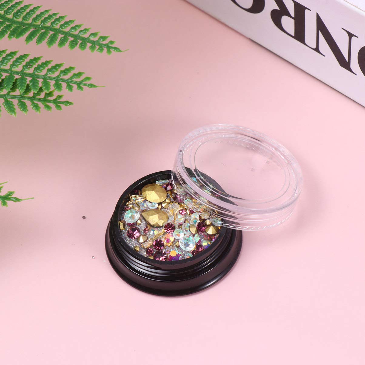 FRCOLOR Decorazioni Per Unghie Nail Art Con e Rhinestones Per Unghie e Artificiali e