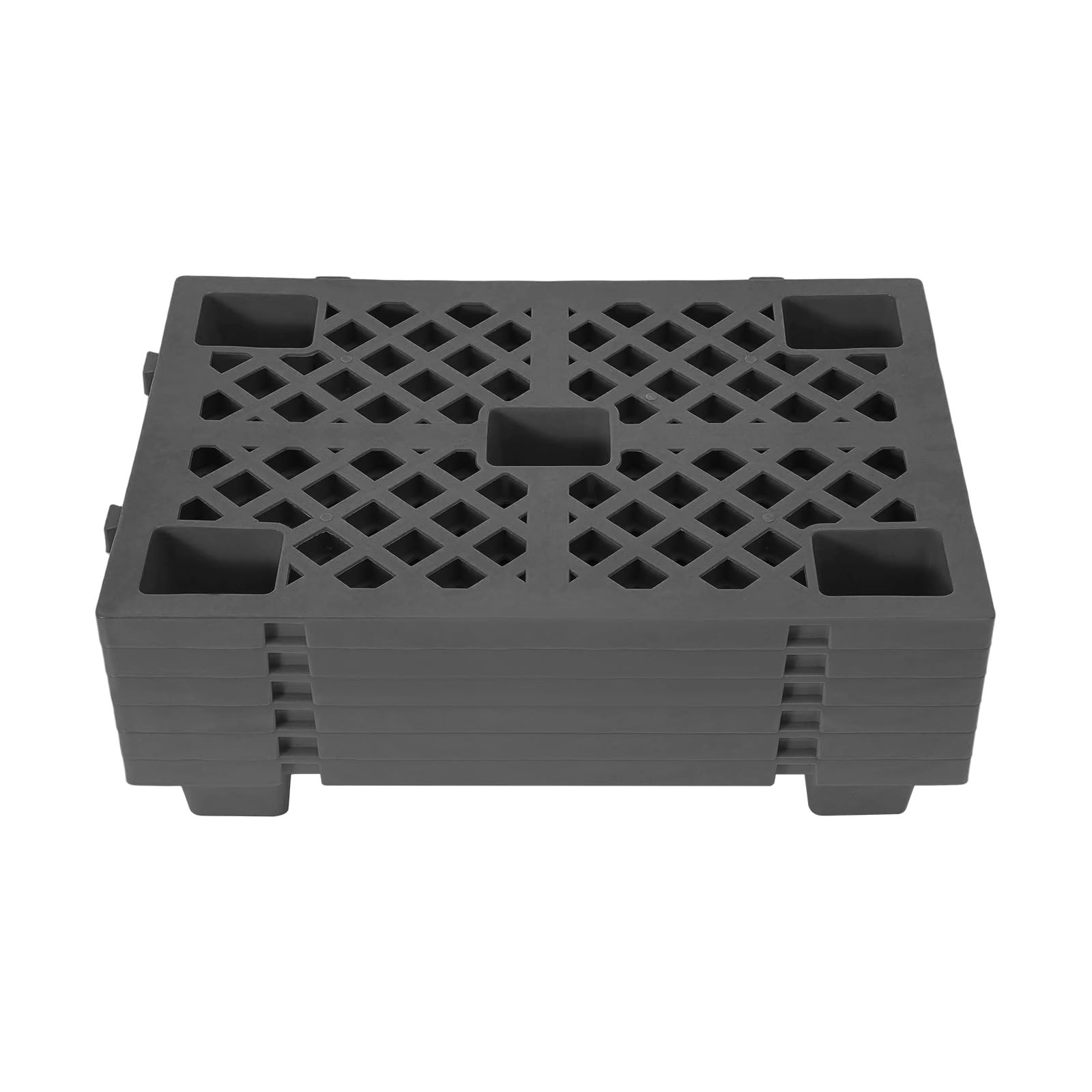 6 pallet leggero nel quartiere EuromMis, 600 x 400 x 100 mm, meccanismo di collegamento a scatto (nero)