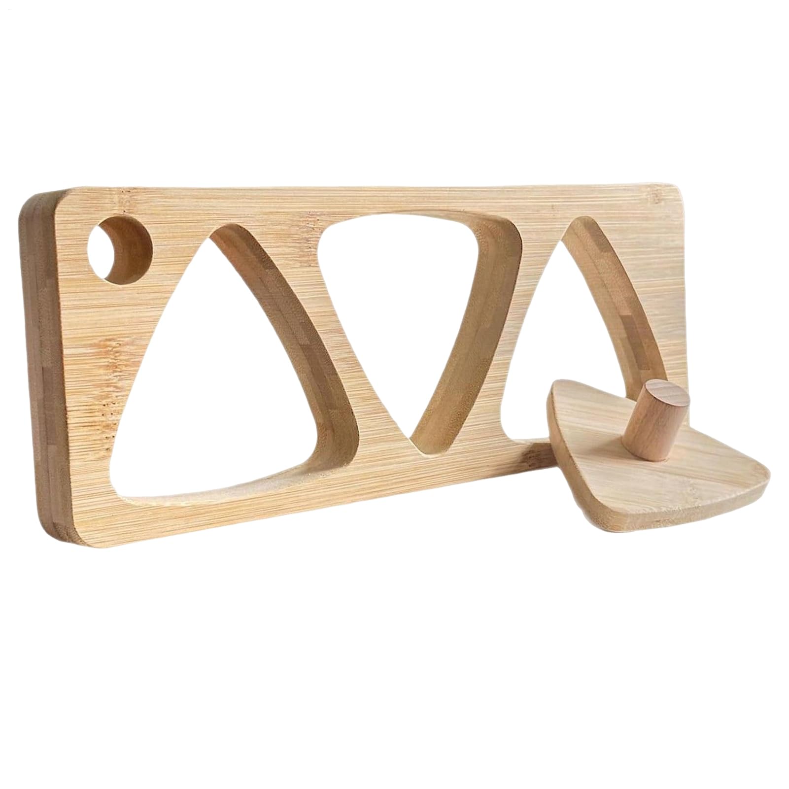 Triangular Sushi Mould - 22 x 22 x 1.5 cm, Classic Non-Stick Wooden Sushi Press, Triangular Rice Ball Maker, Easy DIY Tool for Meal Preparation | Home, Pi