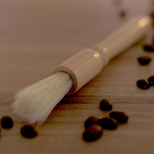 Miniatura 6 de Cepillo de limpieza para molinillo de café, mango de madera y cerdas naturales, cepillo de espresso para polvo de madera, accesorios para grano de