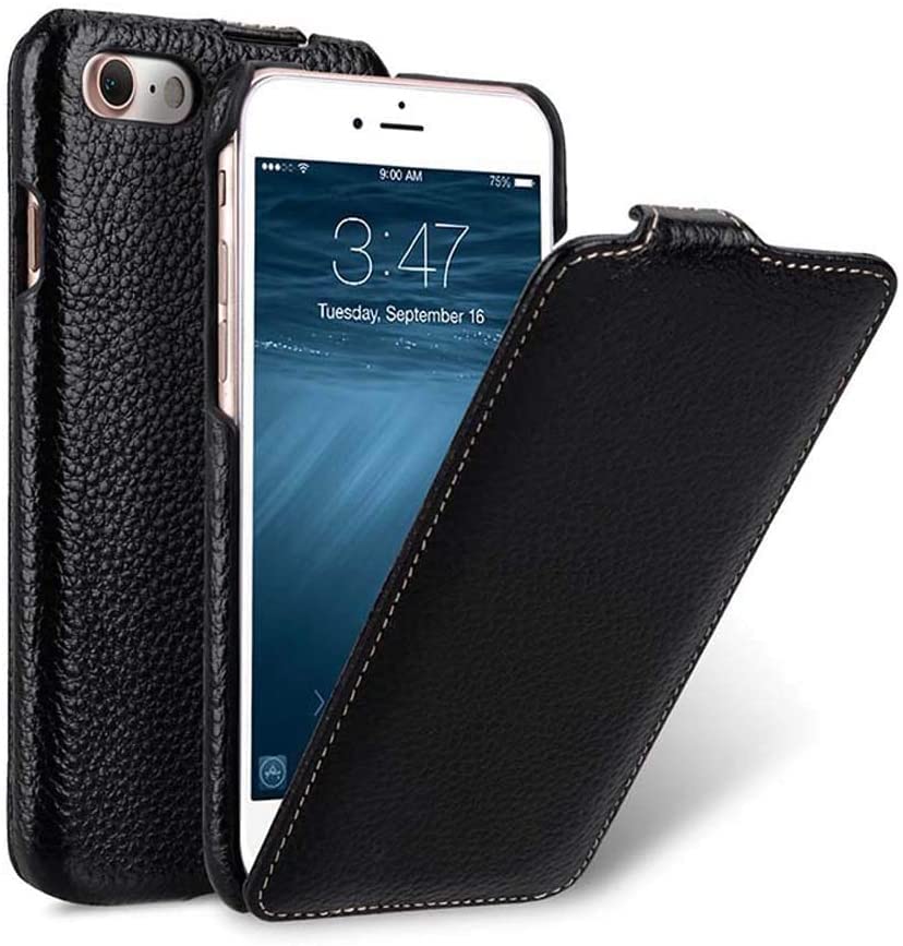 Étui de téléphone à rabat vertical en cuir véritable iPhone 7/8/SE