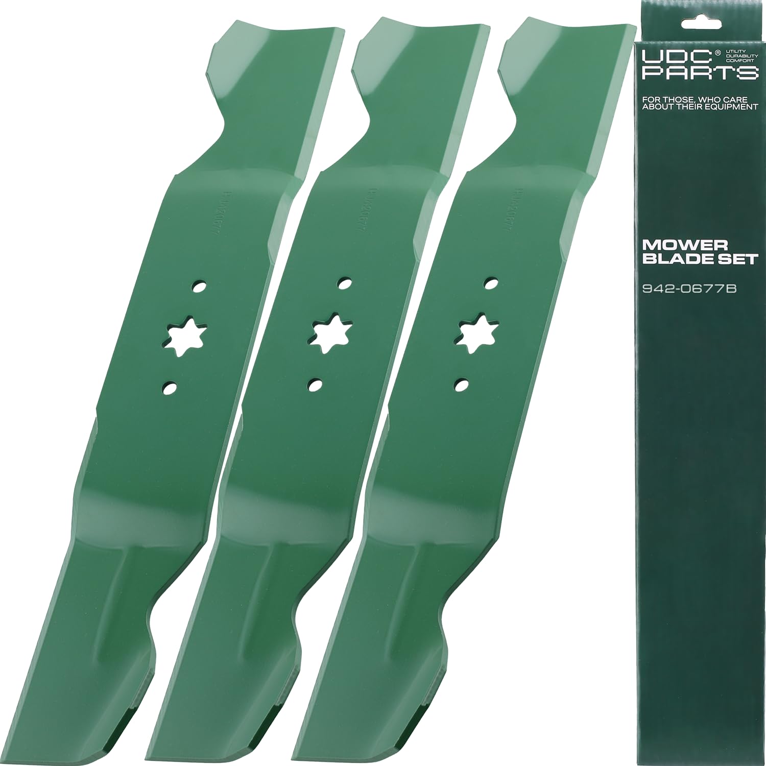 UDC Parts 942-0677B Mower Blades Replacement for Cub Cadet 54 Inch RZT54 GT1554 Troy Bilt Mustang 54" XP MTD Craftsman 742-0677 942-0677 742-0677B 742