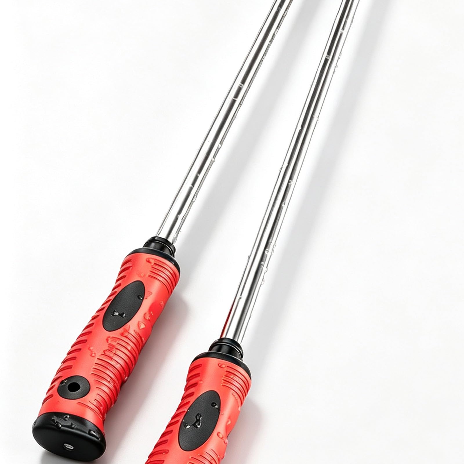 2 Stück scharfe J-Haken 7-7/8 bis 39-3/8 Zoll, mit weichem Griff | Rutschfestes Hebelwerkzeug aus rotem Edelstahl, 5/16 und 3/8 Zoll Schaft(10mm/0.4in Thick,100cm/39.4in)