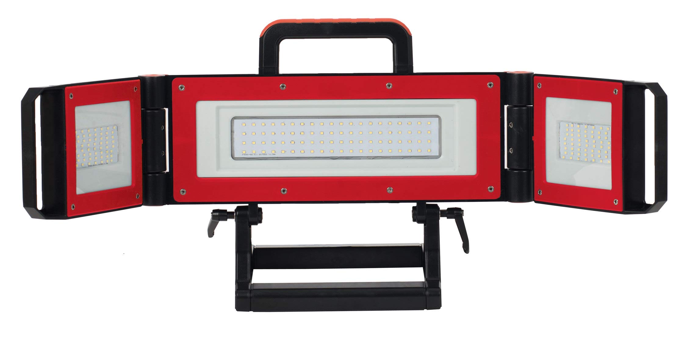 Projecteur Portable de Chantier LED 80W Multi-Positions Rouge - 5M de Câble H07RNF 3G1, 5-7200 Lumen
