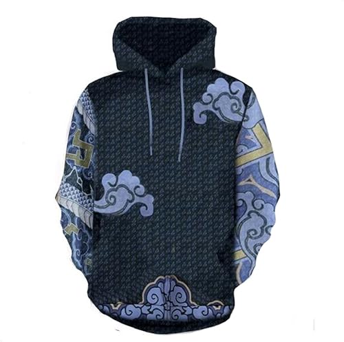 Rulercosplay Sudadera con capucha de moda Game Hero Dark Blue Sport Hoodie Cosplay Costume