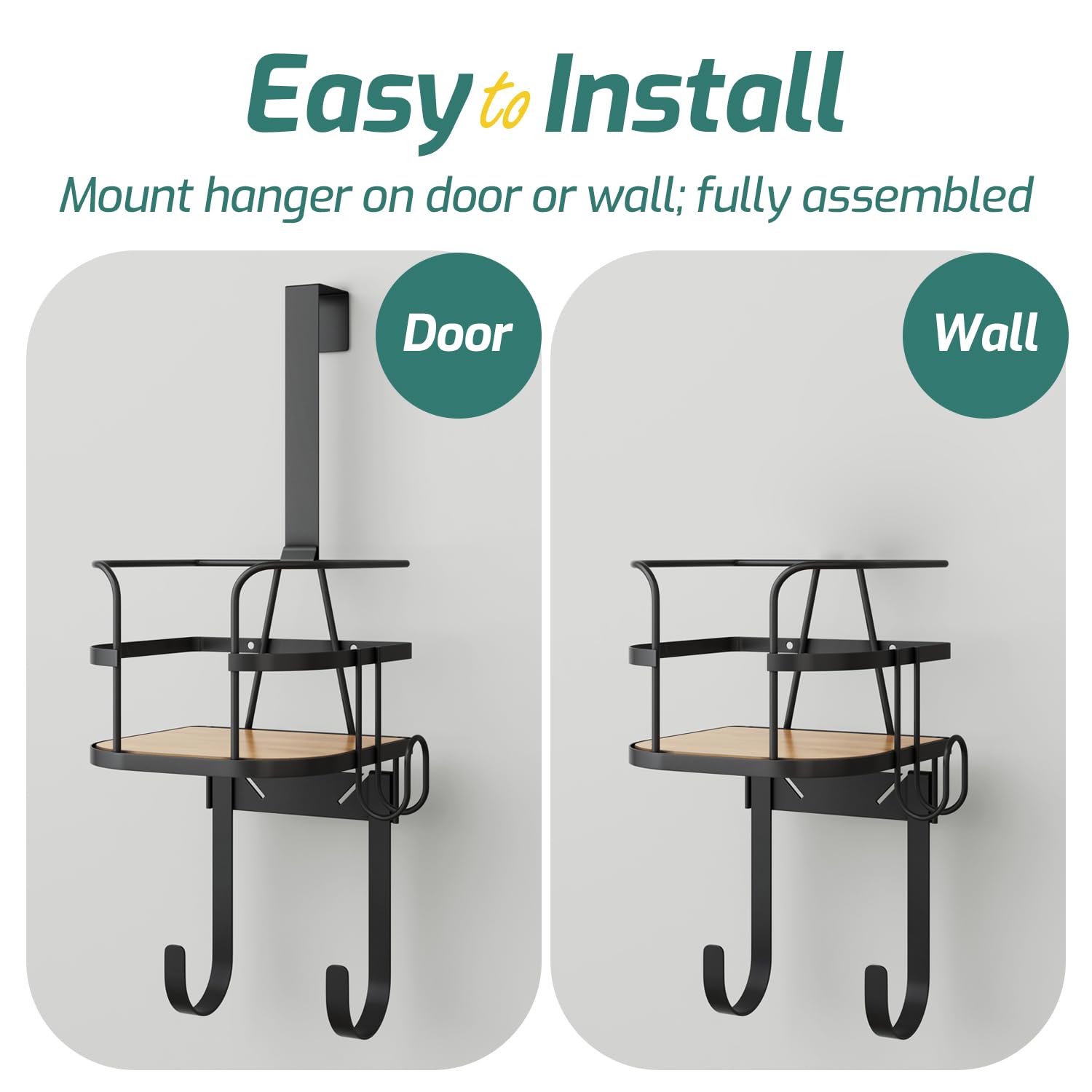 Soporte Para Tabla De Planchar ZYNERY - Con Paño Protector, Gancho De Metal Blanco, Fácil Instalación