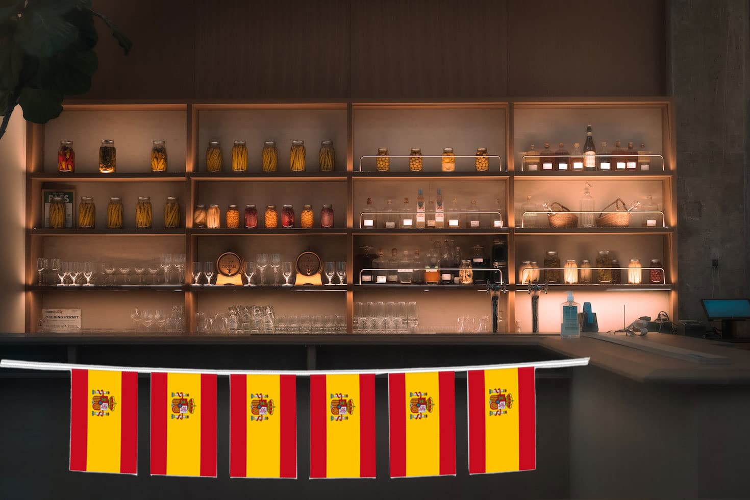 Spanien Flaggen-Girlande – 40 Stück, 11,4 Meter Lang, Perfekt Für WM-Partys & Dekoration