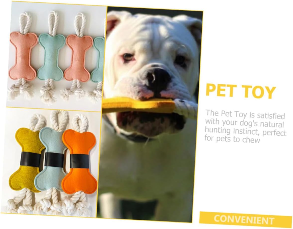 FRCOLOR 12pcs Dog Teething Toys for Puppies Dog Chewing Toy Bone Molar Stick Teeth Pet Accessory Plaything