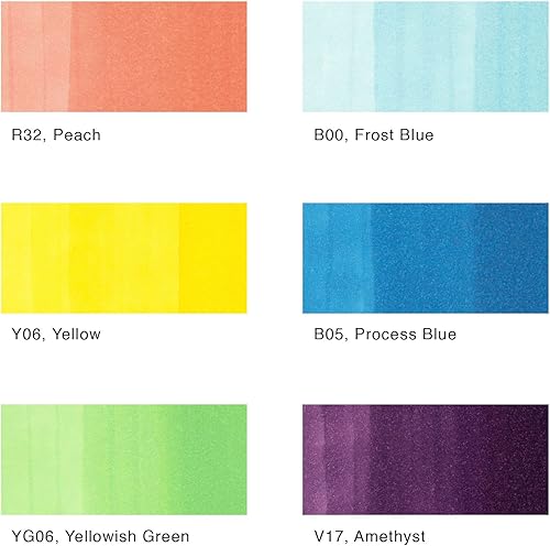 Miniatura 2 de Copic Ciao Marcadores a base de alcohol Juego de 6 piezas Brights