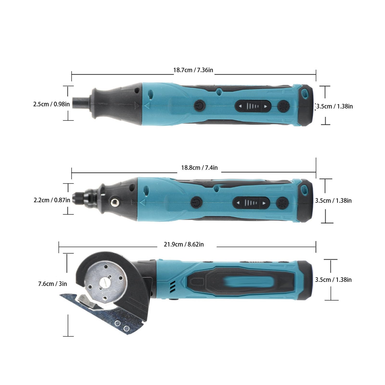 FTVOGUE Kit Utensile Rotativo Senza Fili, Set Multifunzione 4 in 1 per | Testine Intercambiabili, 5 velocità Fino a 19.000 Giri/min, Batteria 2000 MAh con Ricarica Type-C, Ideale per Bricolage e