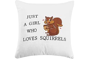 Cozy Haven: Just a Girl Who Loves Squishmallow Squirrel Throw Pillow Cover