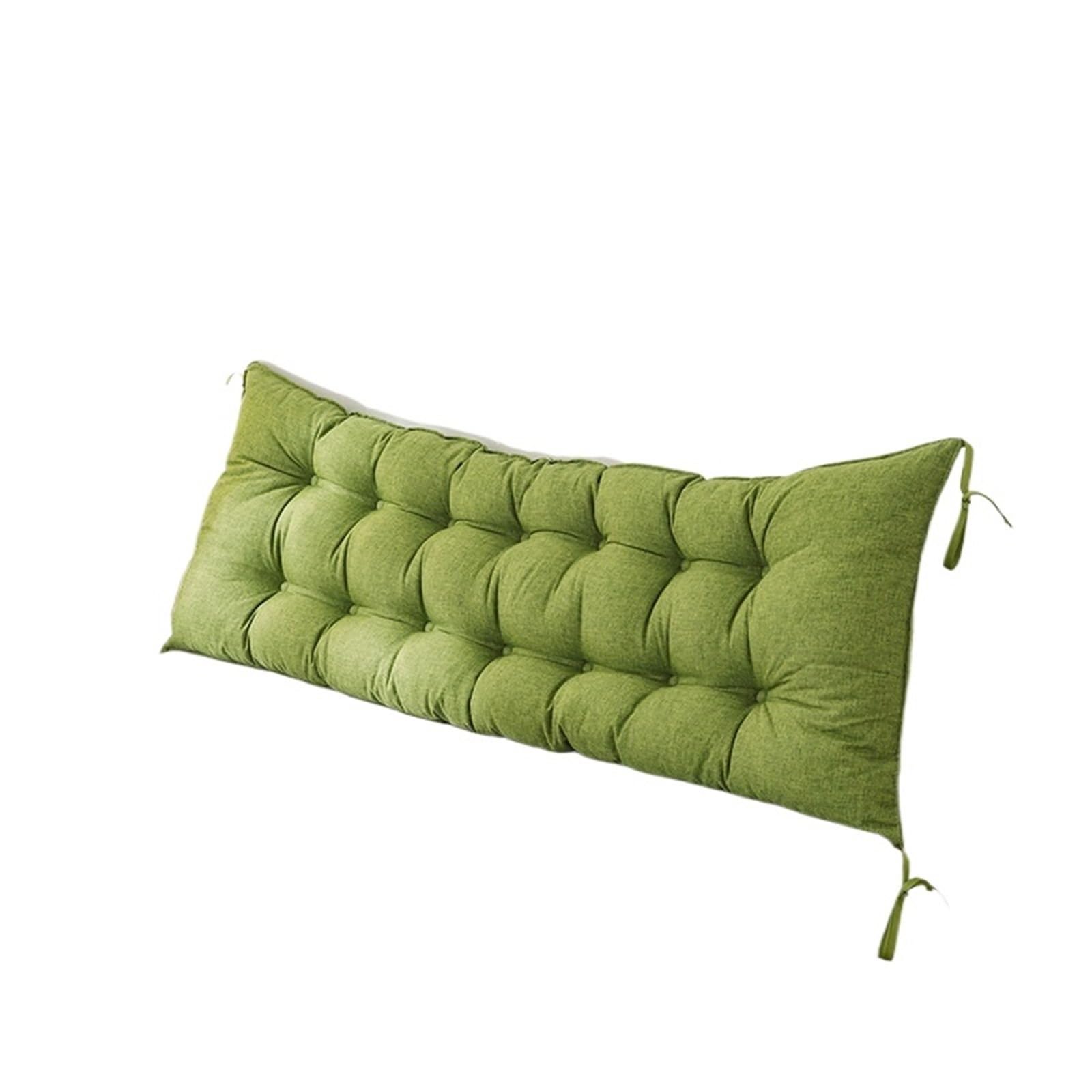 GSXLZ Headboard Pillow Rectangular Headboard Reading Body Pillow Chair Bedside Lumbar Chair reading pillow Wedge Backrest Pillow Household Decor(Waterproof green,120x50cm)