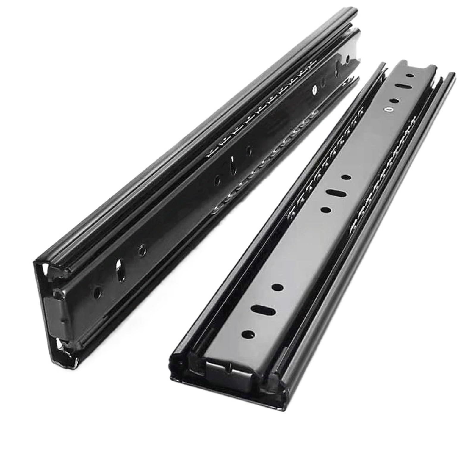 Oumifand Thickenedandsilent10inch=25Cm 4512 Thickened Drawer Buffer Three-Section Slide Rail Silent Steel Ball Guide Wardrobe Cabinet 2Pcs(Thickenedandsilent10inch=25Cm)