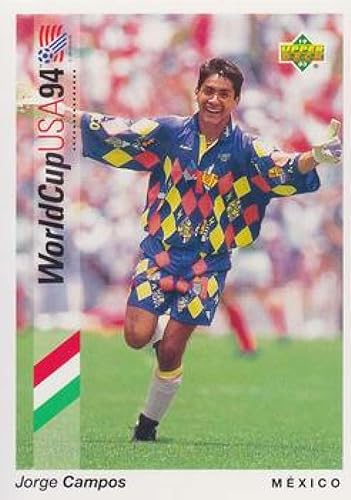 1993 Upper Deck World Cup Preview (inglésalemán) #17 Jorge Campos México - Tarjeta oficial de fútbol de la FIFA WC en estado Raw (NM o mejor)