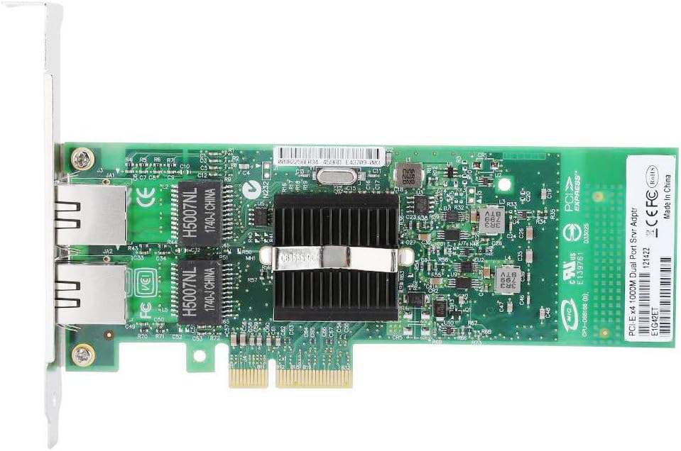 for Intel 82576 Chip 1.25G Gigabit Ethernet Converged Network Adapter (NIC), Dual RJ45 Copper Ports, PCI Express 2.0 X4, Same as E1G42ET