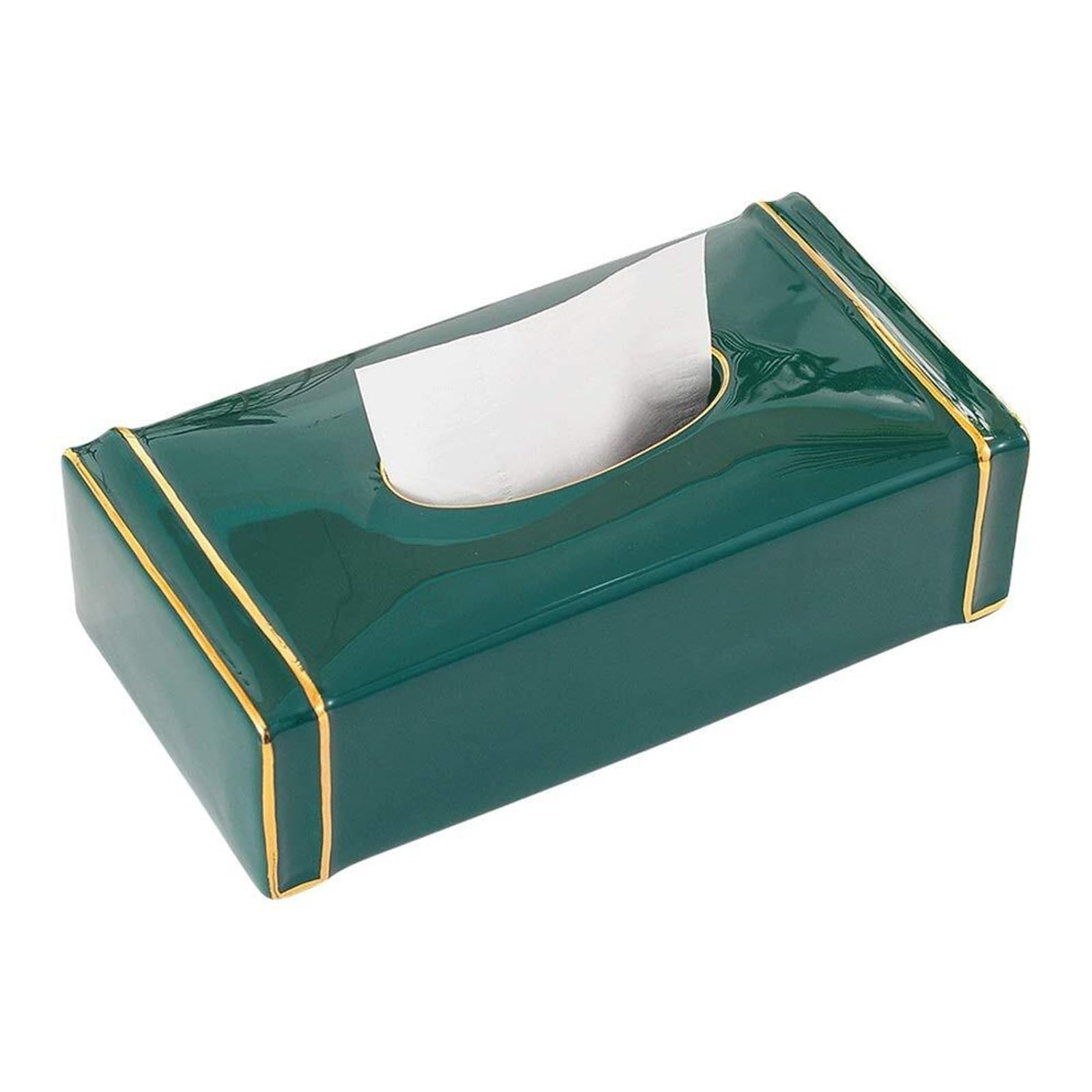 Modern Tissue Box Cover And Tissue Holder Rectangular Home Ceramic Facial Dispenser Napkin Countertop