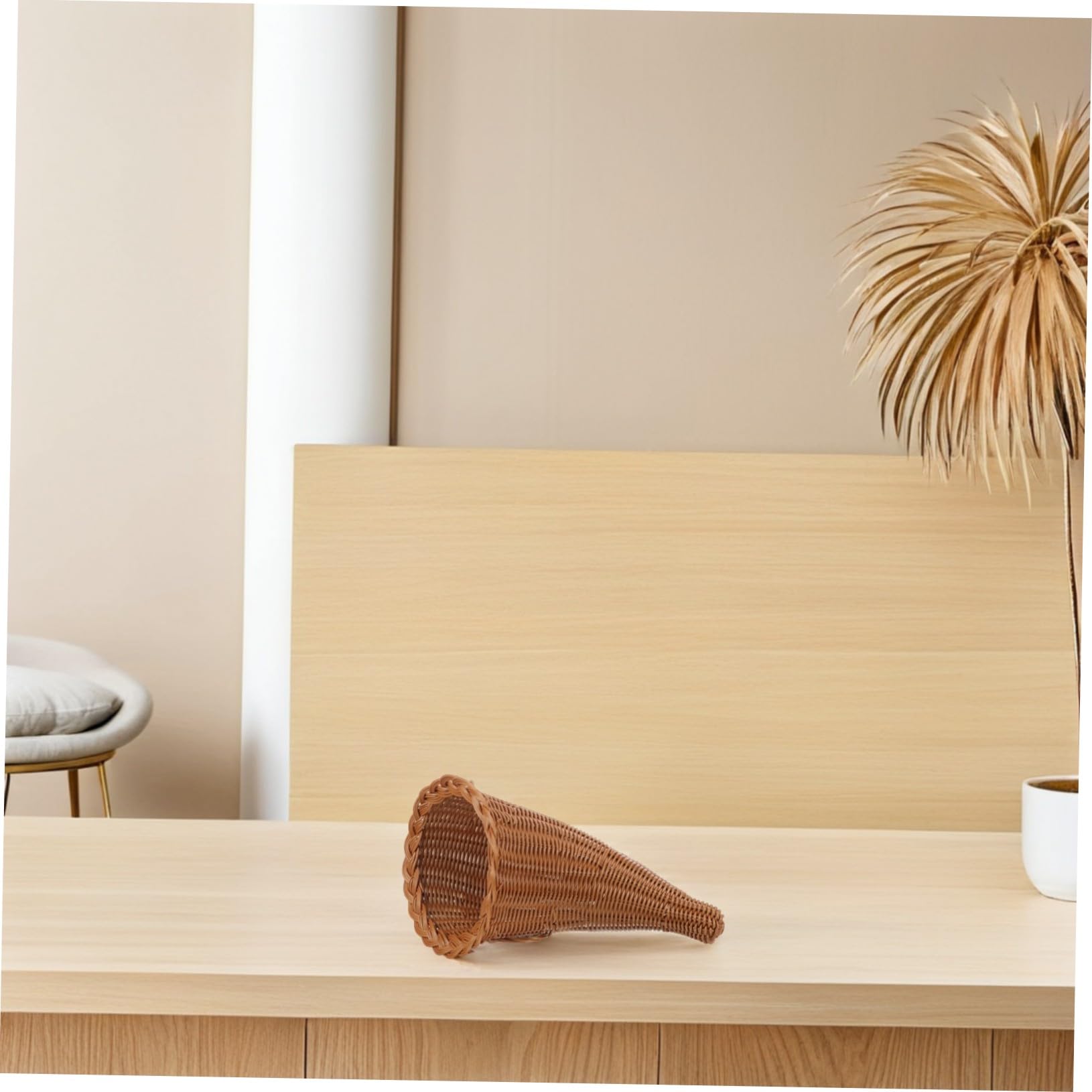 Ipetboom Cesta Tejida Multifuncional para Snacks y Frutas Diseño Natural y Ligero Almacenamiento Seguro para Hogar y Cocina Decoración Rústica Versátil Compacto