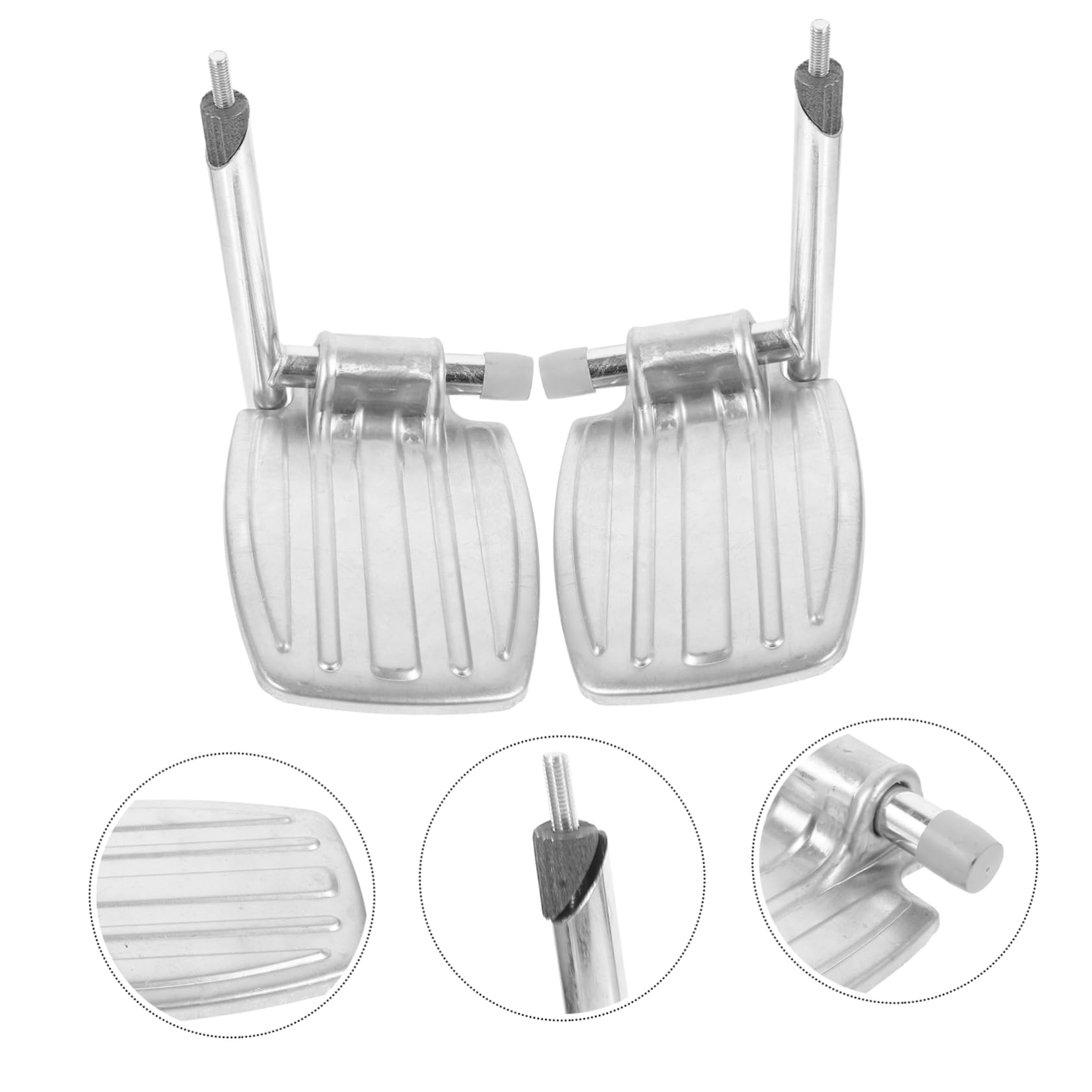 GARVALON Reposapiés para Silla de Ruedas, Repuesto de Metal Ligero y Plegable, para Usuarios de Movilidad Reducida