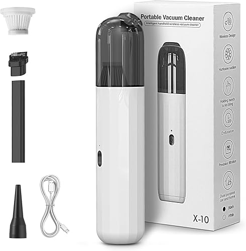 Miniatura 9 de KENNEDICH Aspiradora portátil de mano con 20000 PA de alta potencia, aspiradora compacta 4 en 1 para limpieza de automóvilhogar, mini aspiradora