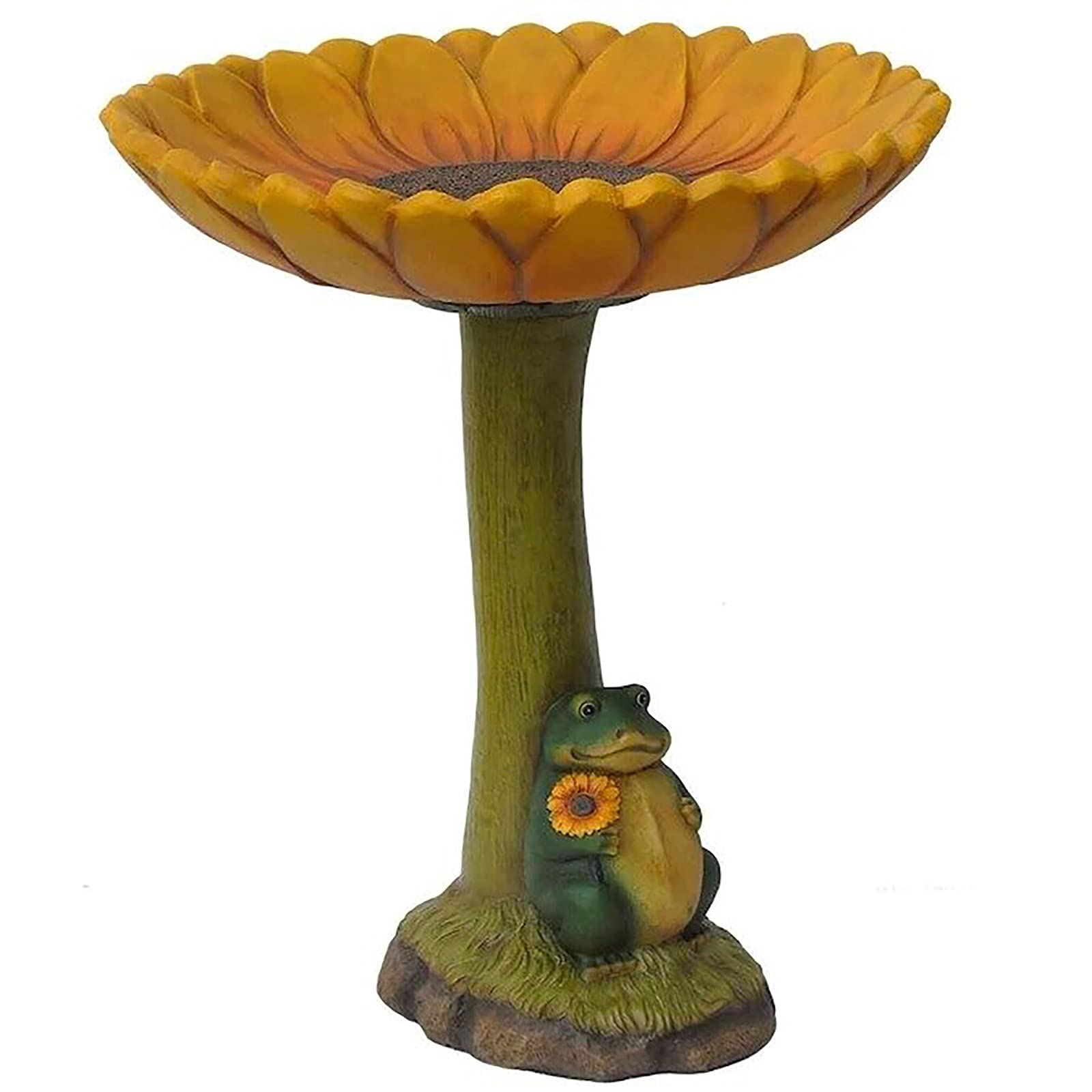 Resin Birdbath Polyresin Antique Garden Bird Bath – Heavy Duty Weather Resistant Outdoor Water Bowl for Yard, Patio, Lawn