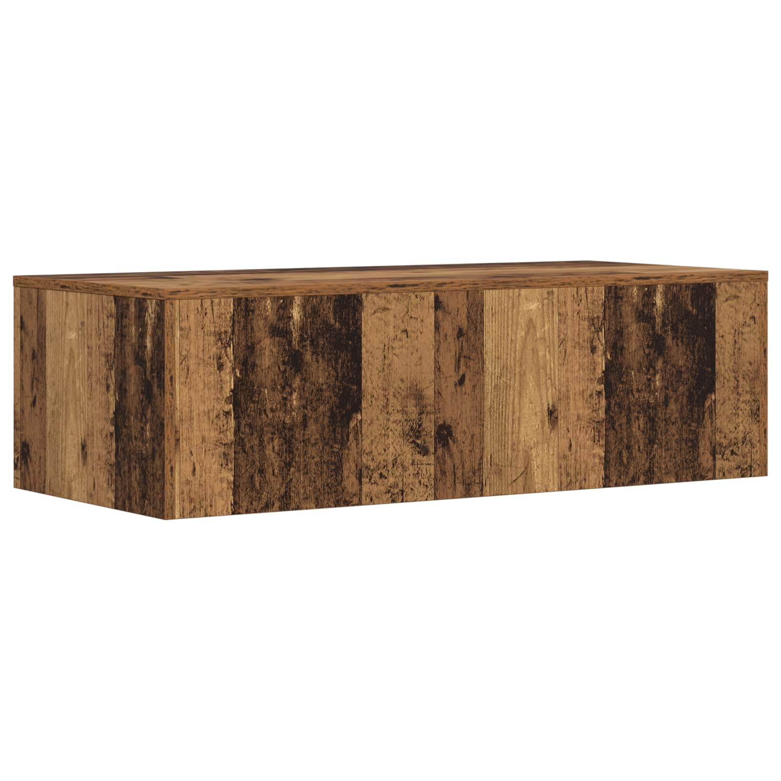 Scrivania a parete in legno ingegnerizzato colore legno vecchio per ufficio casa studio 100x45x30 cm salvaspazio design moderno funzionale per smartworking e gaming