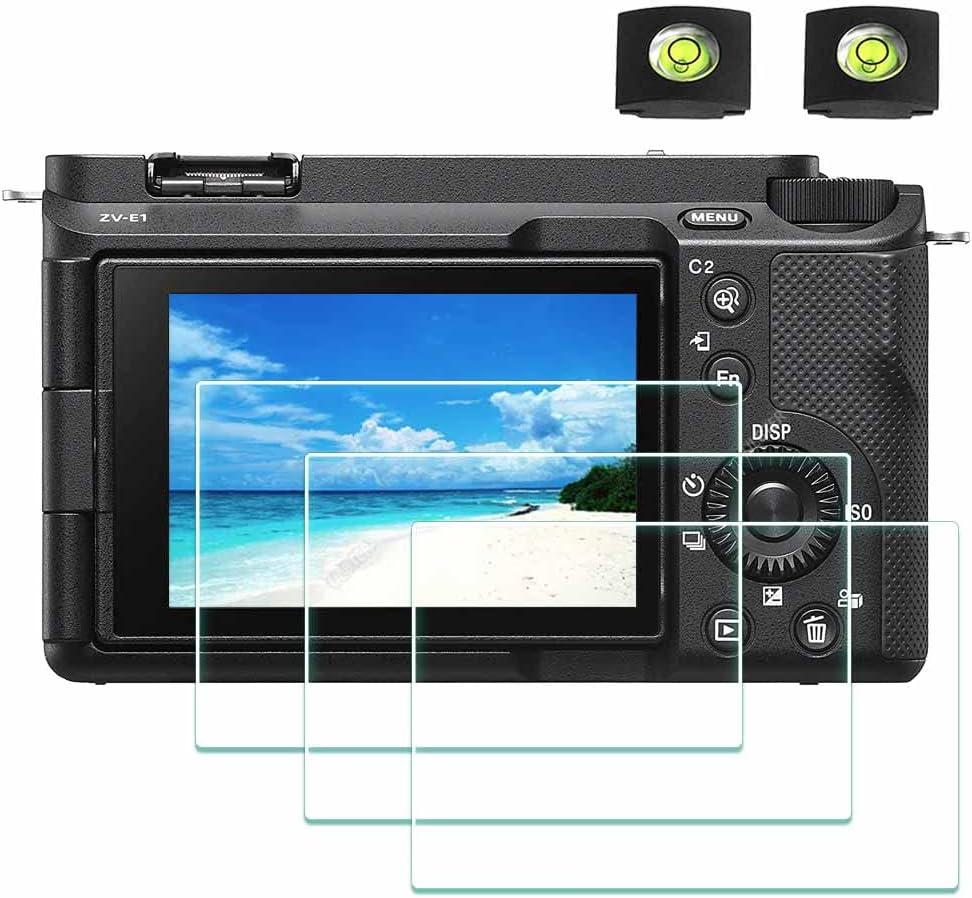 Screen Protector for Sony ZV-E10 II A6700 A7C II ZV-E1 - 3+2 Pieces Tempered Glass LCD Screen 0.3mm Hardness 9H Anti-Bubble Protection Accessories